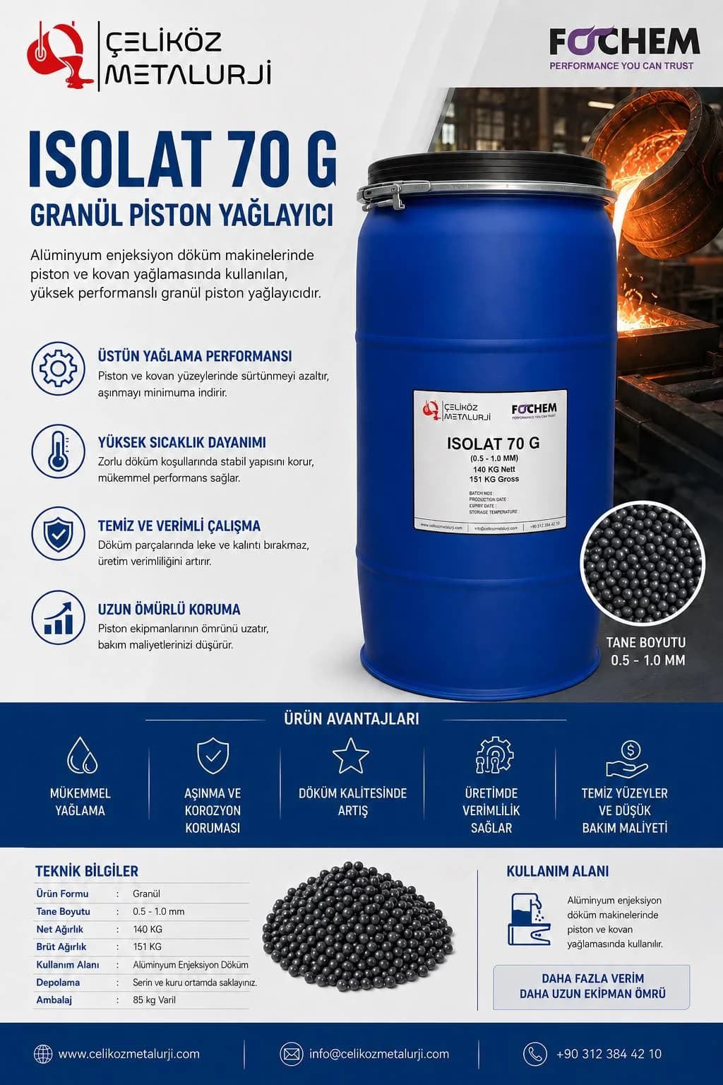 ISOLAT 70G – 80G — Granül Piston Yağlayıcı